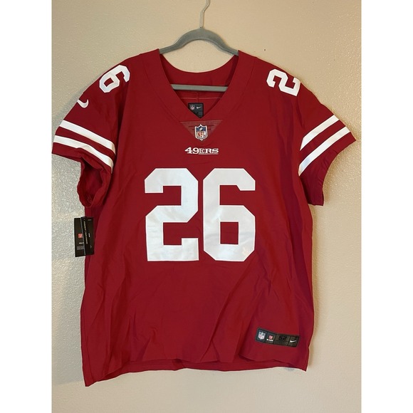 Men's 2XL NWT San Francisco 49ers Tevin Coleman #26 Nike Vapor Elite Jersey Red - Picture 1 of 9